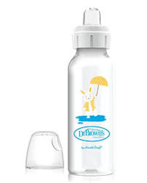 Miniatura Mamadeira Dr Browns Sippy 2Em1 250Ml Boca Estreita Coelho