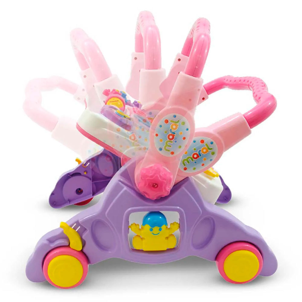 Miniatura Brinquedo Andador 4 em 1 Maral Rosa