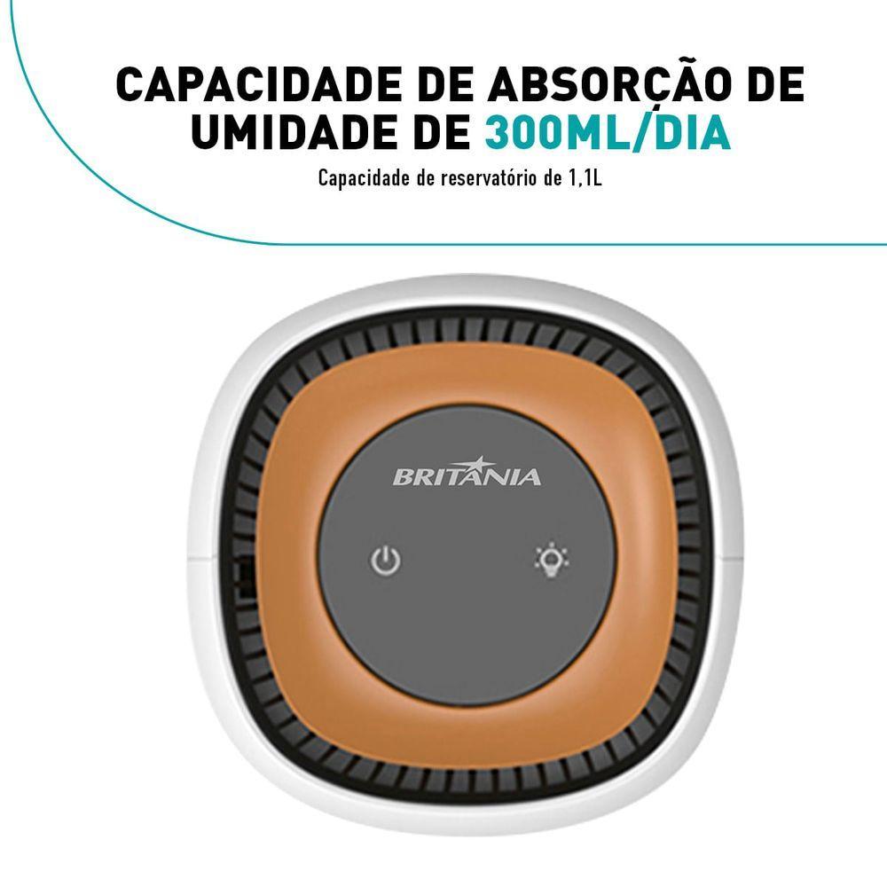 Miniatura Desumidificador Britânia 900ml Antimofo Bivolt BDE01 Bivolt