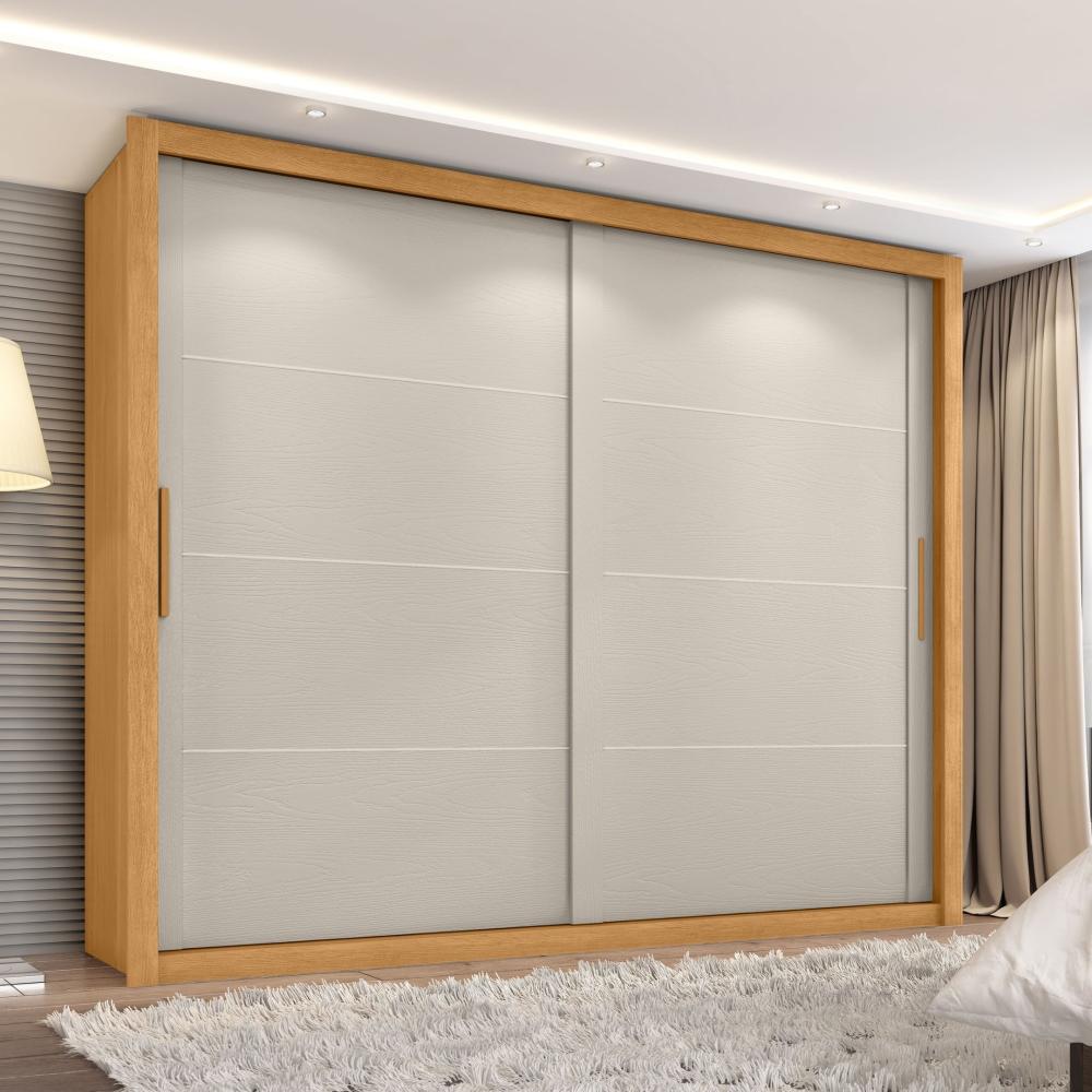 Guarda Roupa Casal Essencial 2 Portas de Correr 6 Gavetas