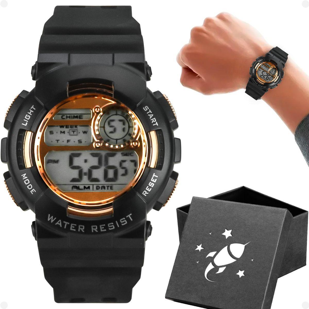 Miniatura Relógio Digital Masculino Infantil Pulseira Silicone
