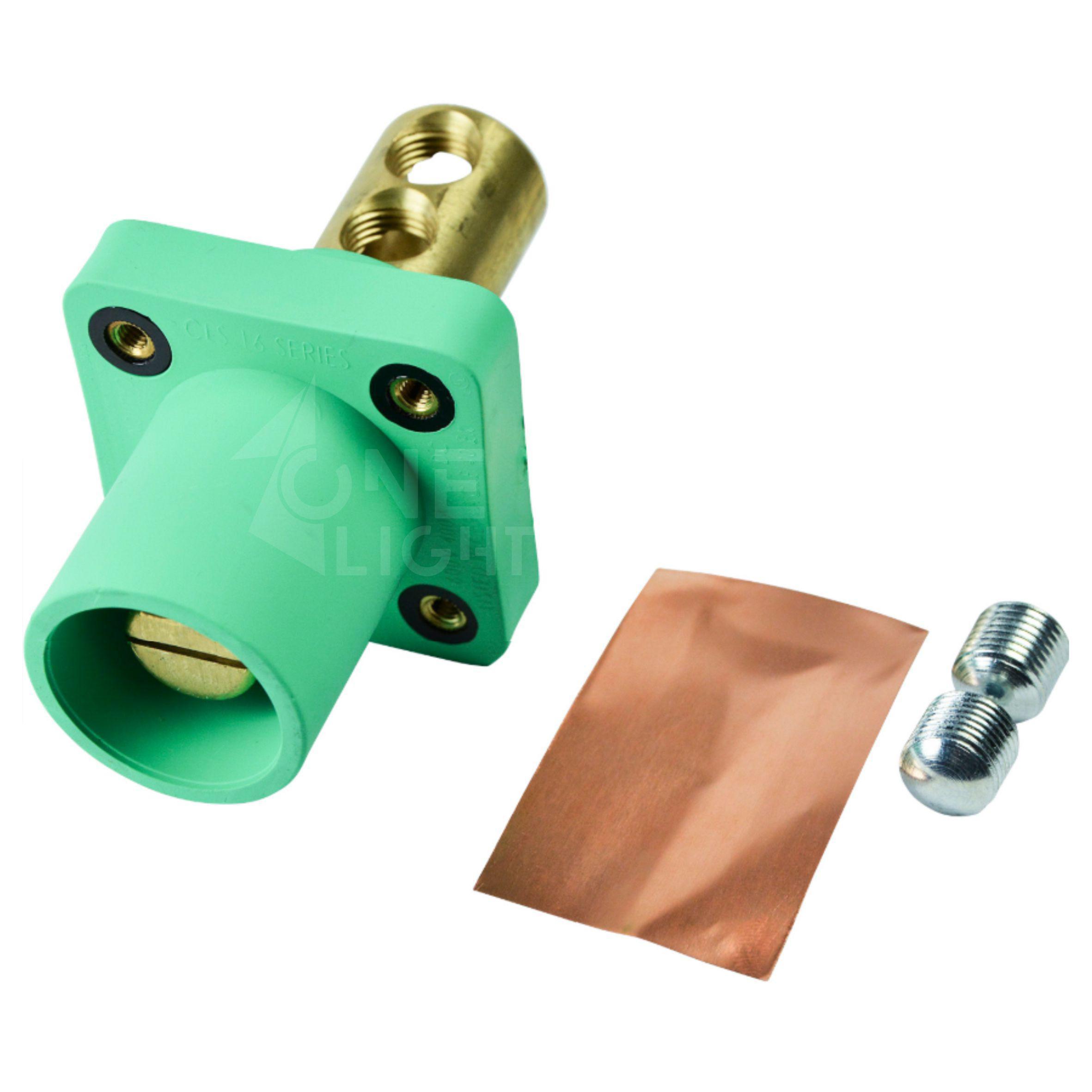 Miniatura Conector Cam Lock Macho Painel Verde