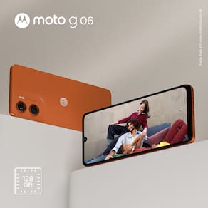 Smartphone Motorola Moto g06 4G Tela 6,9” 128GB Câmera 50MP Laranja