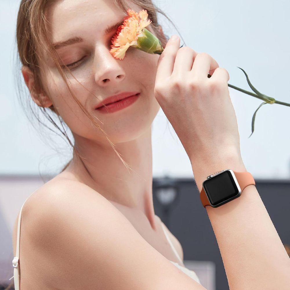 6 Pack Pulseiras Finas De Silicone Para Apple Watch (variadas)