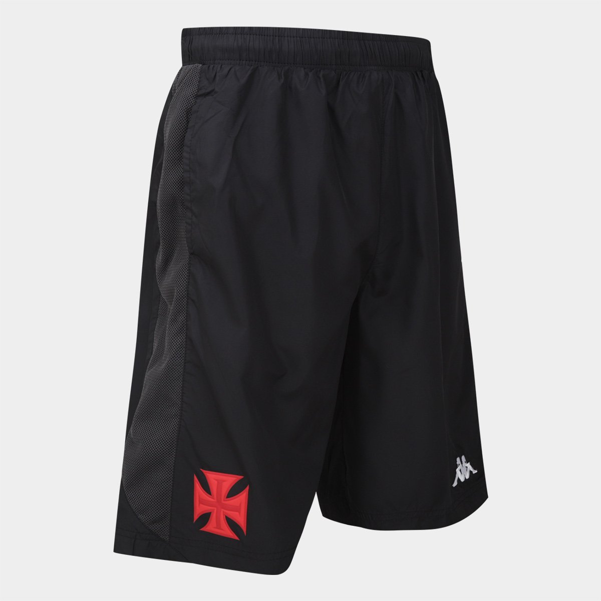 Miniatura Bermuda Vasco da Gama Kappa Supporter Masculina Preto+Chumbo - EGG