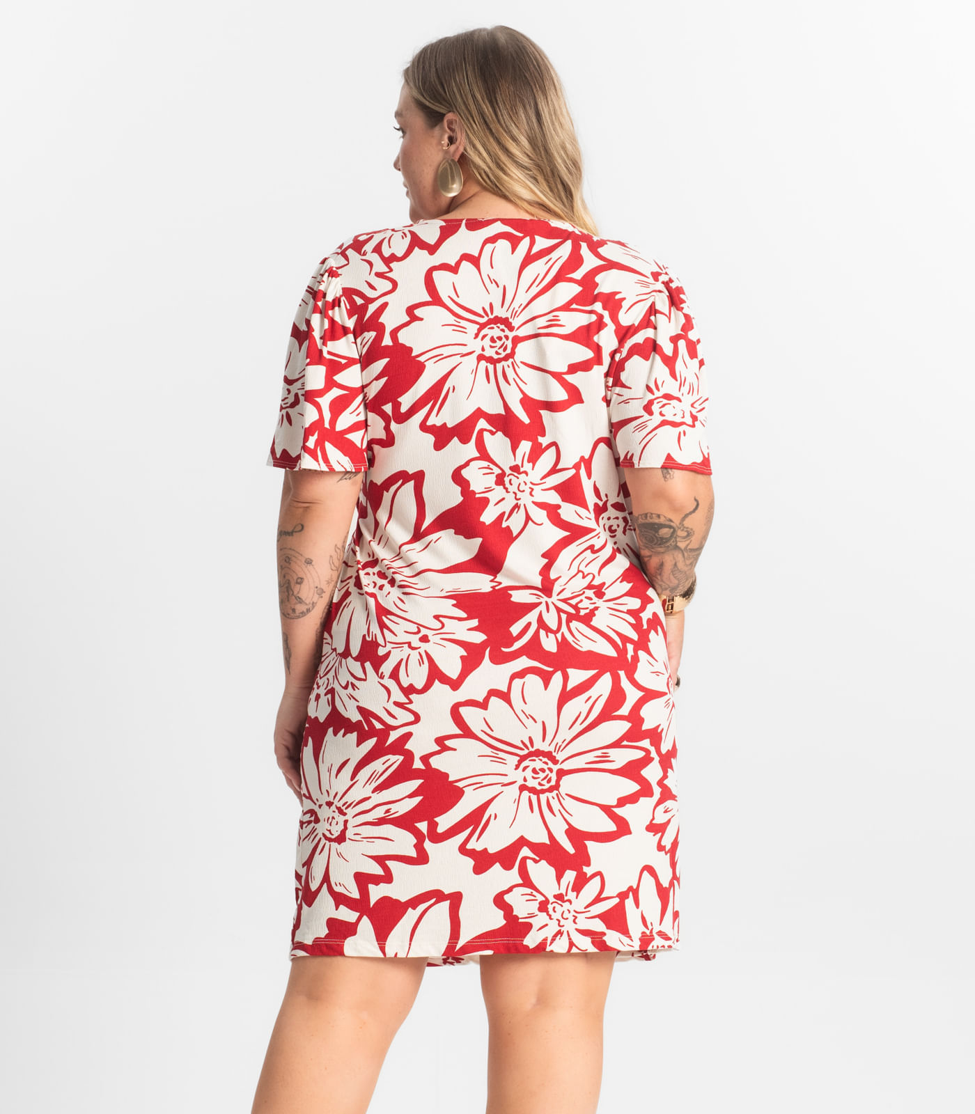 Miniatura Vestido Curto Secret Glam Vermelho Plus G1