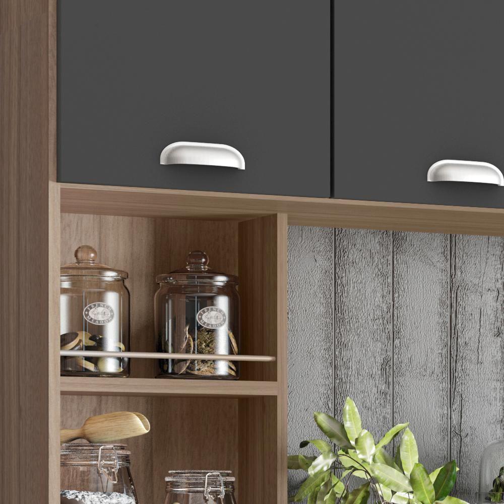 Cozinha Compacta 7Pts 10019 Carvalho Oak Grafite