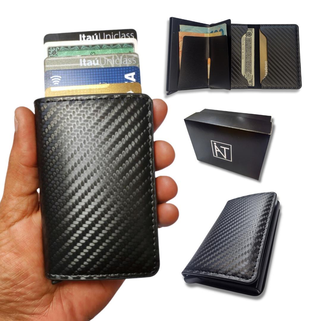 Miniatura Carteira Pequena Feminina Fina Pu Tecnologia Rfid Cartao Nfc