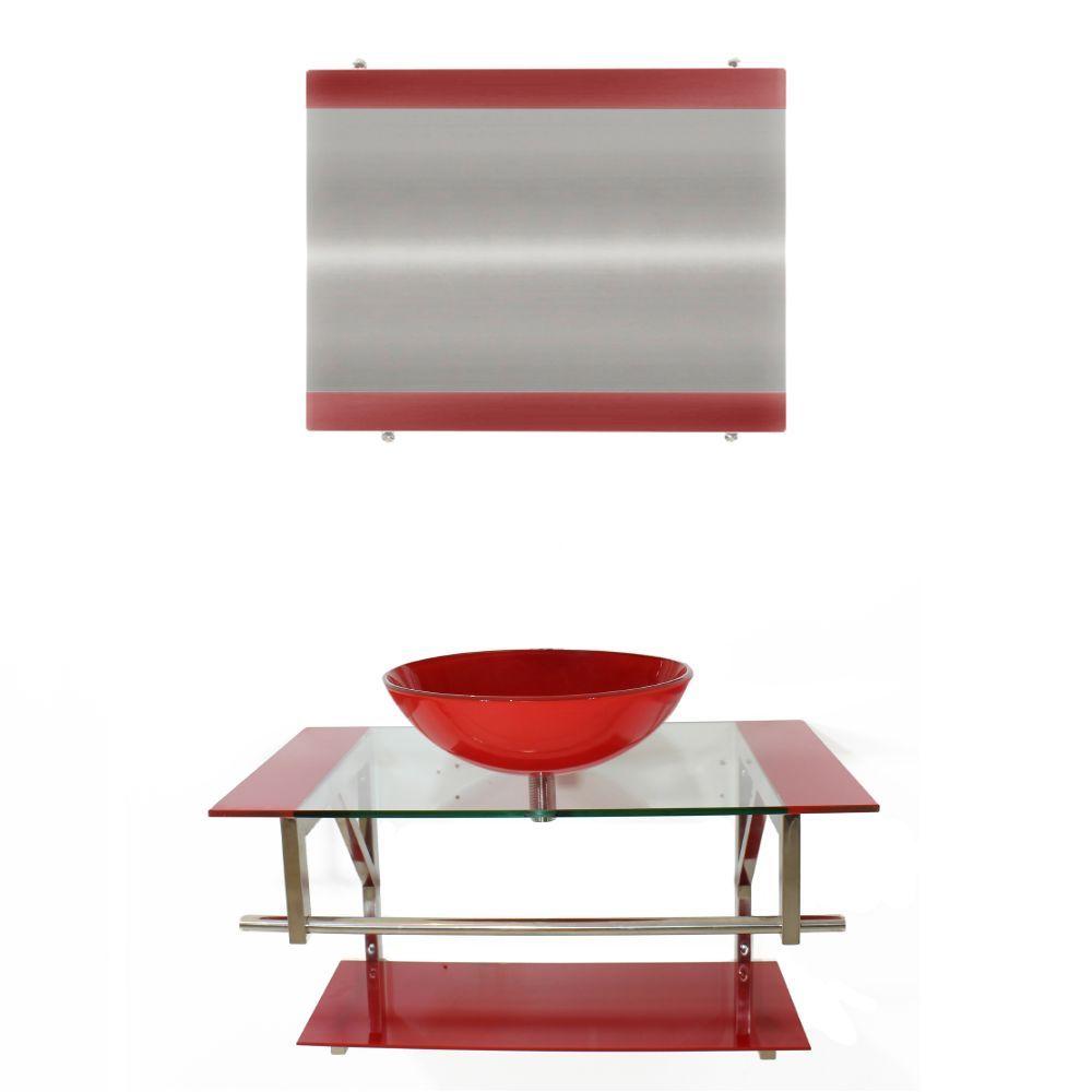 Miniatura Gabinete De Vidro Noruega 80cm Iq Inox Vermelho Ferrari