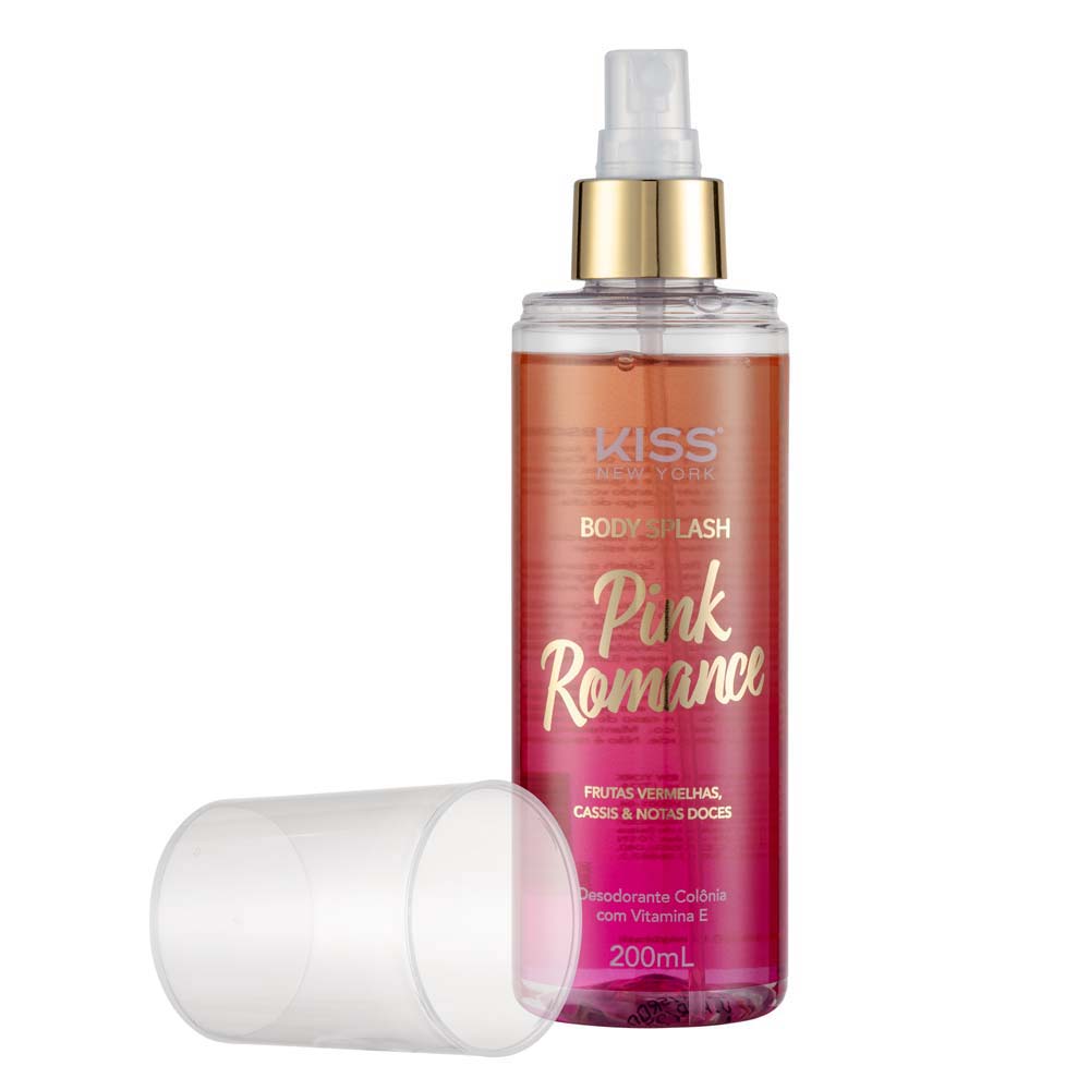 Miniatura Pink Romance Kiss New York - Perfume Feminino - Body Splash 200ml