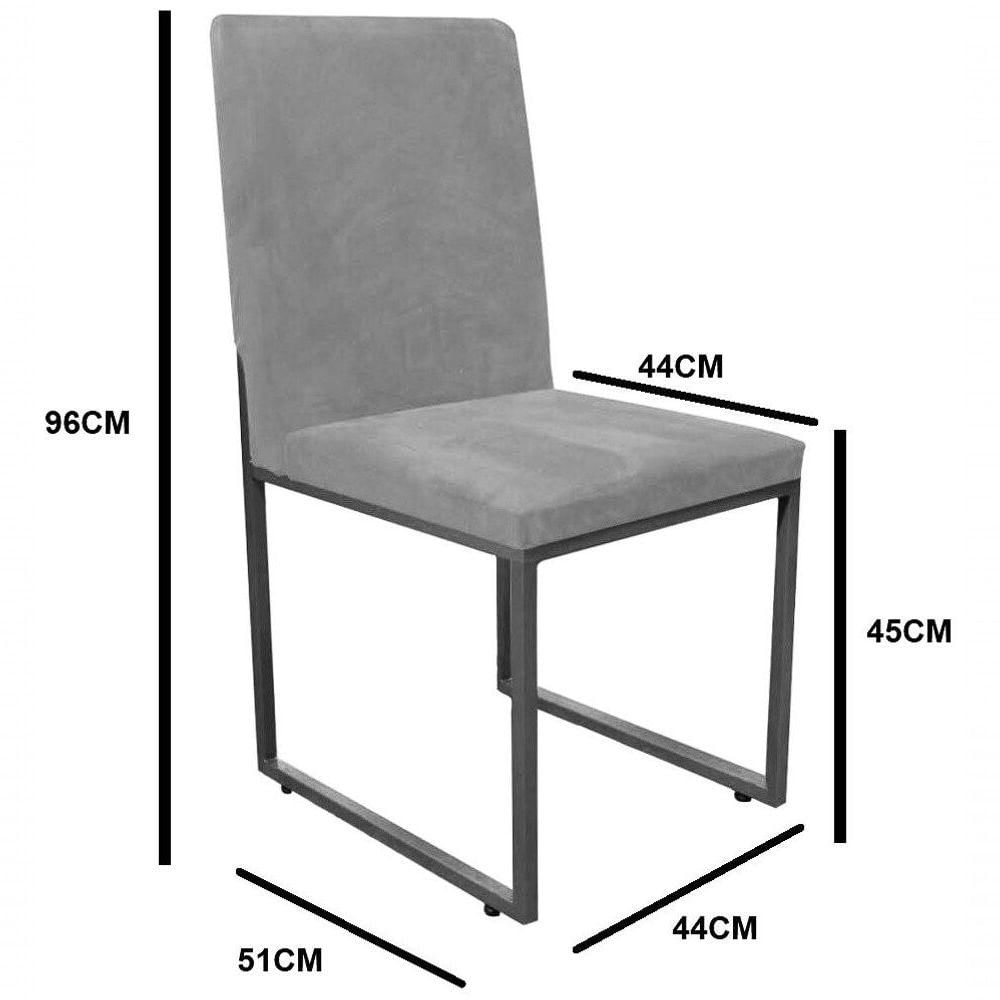 Miniatura Kit 03 Cadeira De Jantar Office Sttan Sala Ferro Dourado Sintético Amarelo - Ahazzo Móveis