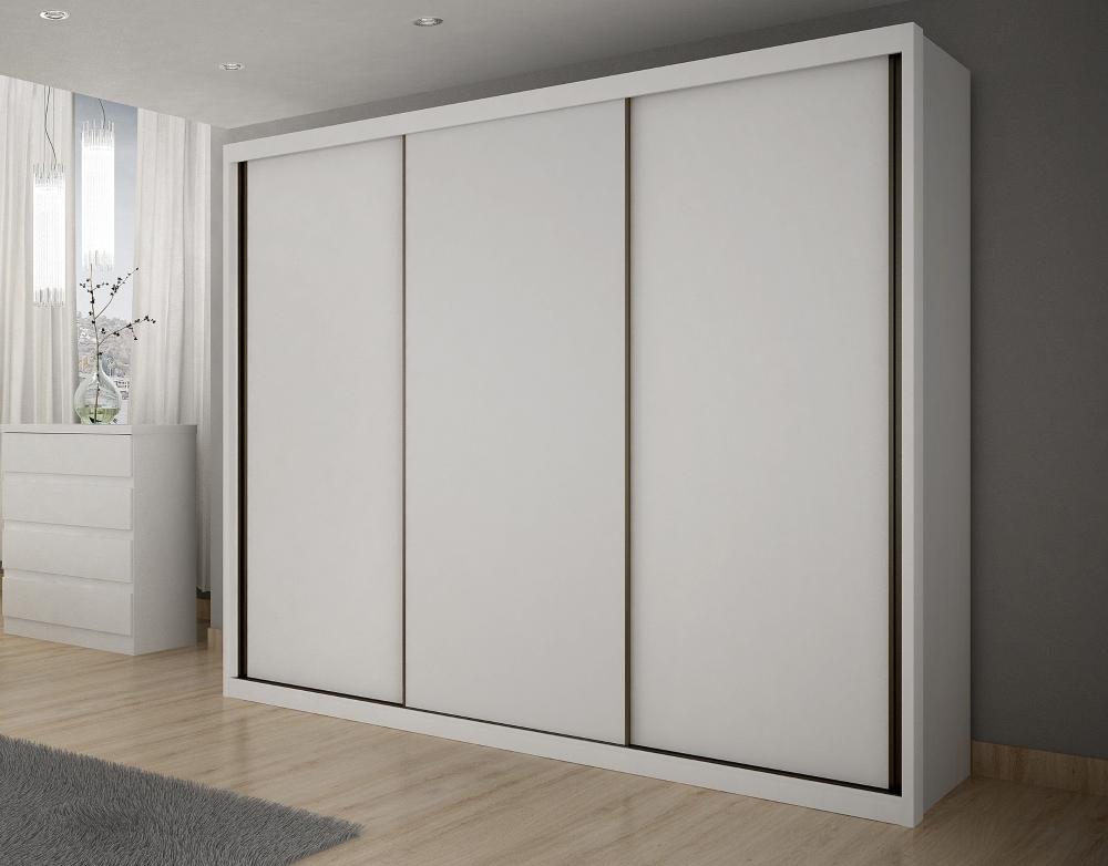 Miniatura Guarda Roupa Casal MDF Vegas 3Pts 6Gav Guarda Roupa Casal 3 Portas 6 Gavetas Vegas Branco