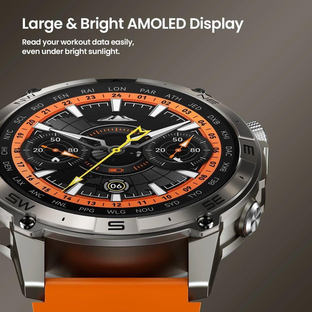 Miniatura Relógio Zeblaze Stratos 2 Plus Gps Amoled Bússola Altímetro Bluetooth Laranja