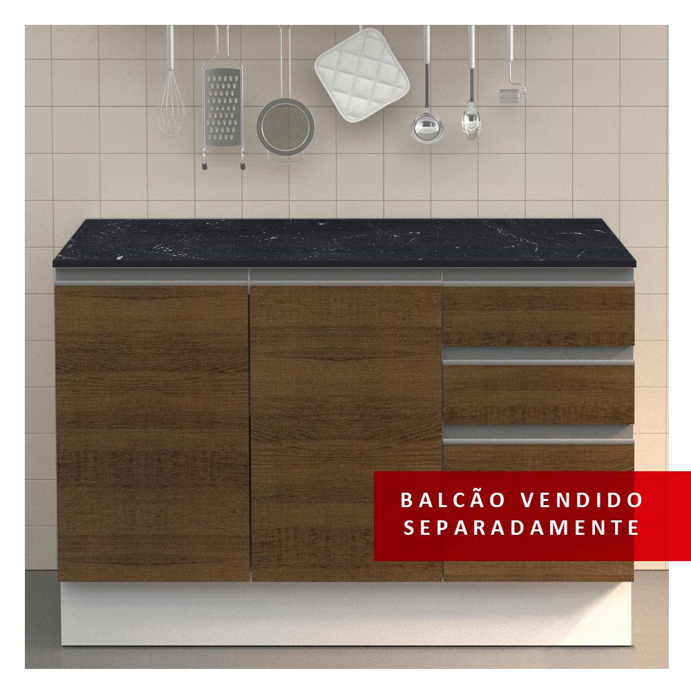 Miniatura Tampo 100% MDF para Balcão de Pia 120 cm Nero Marquina Madesa Nero Marquina