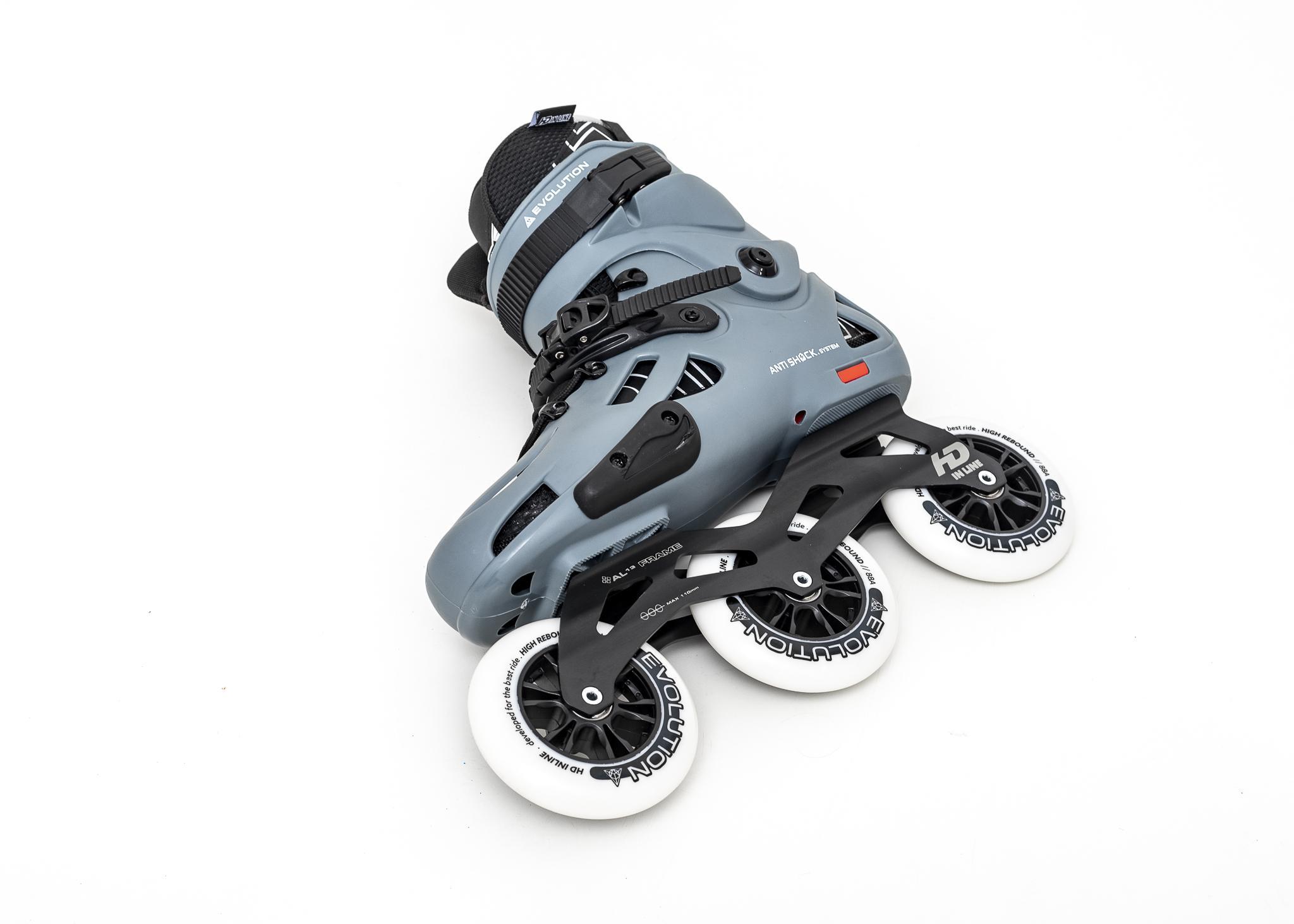 Patins Hd Inline Evolution Ii - 3 Rodas - Cinza 44Eur (42Br)