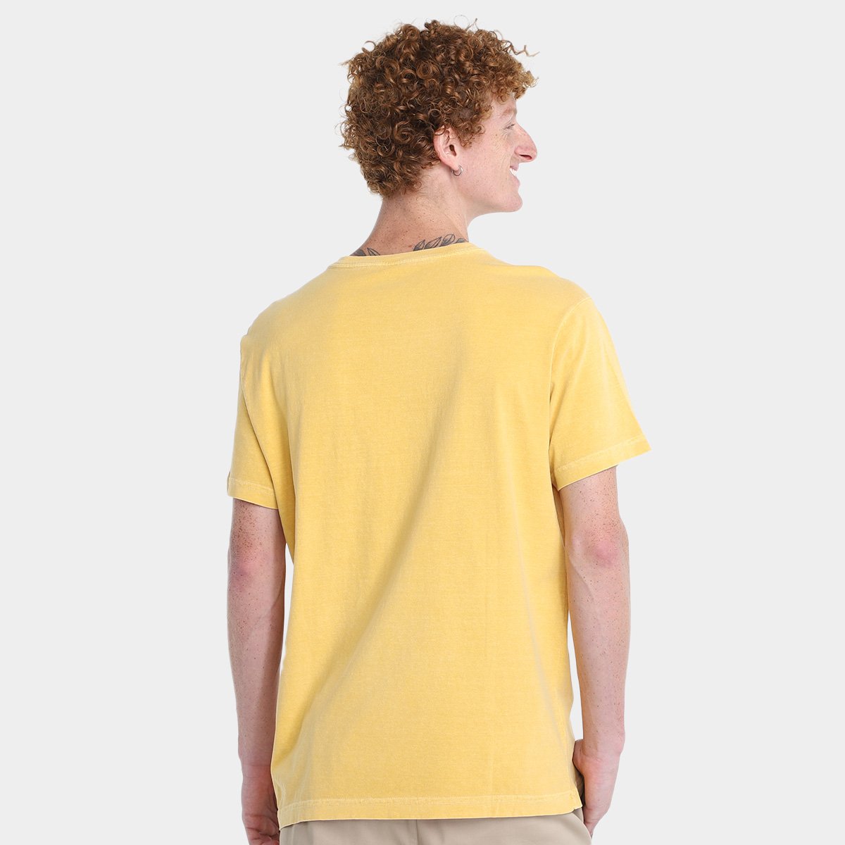 Miniatura Camiseta Osklen Stone Tridente Mini Masculina Amarelo - P