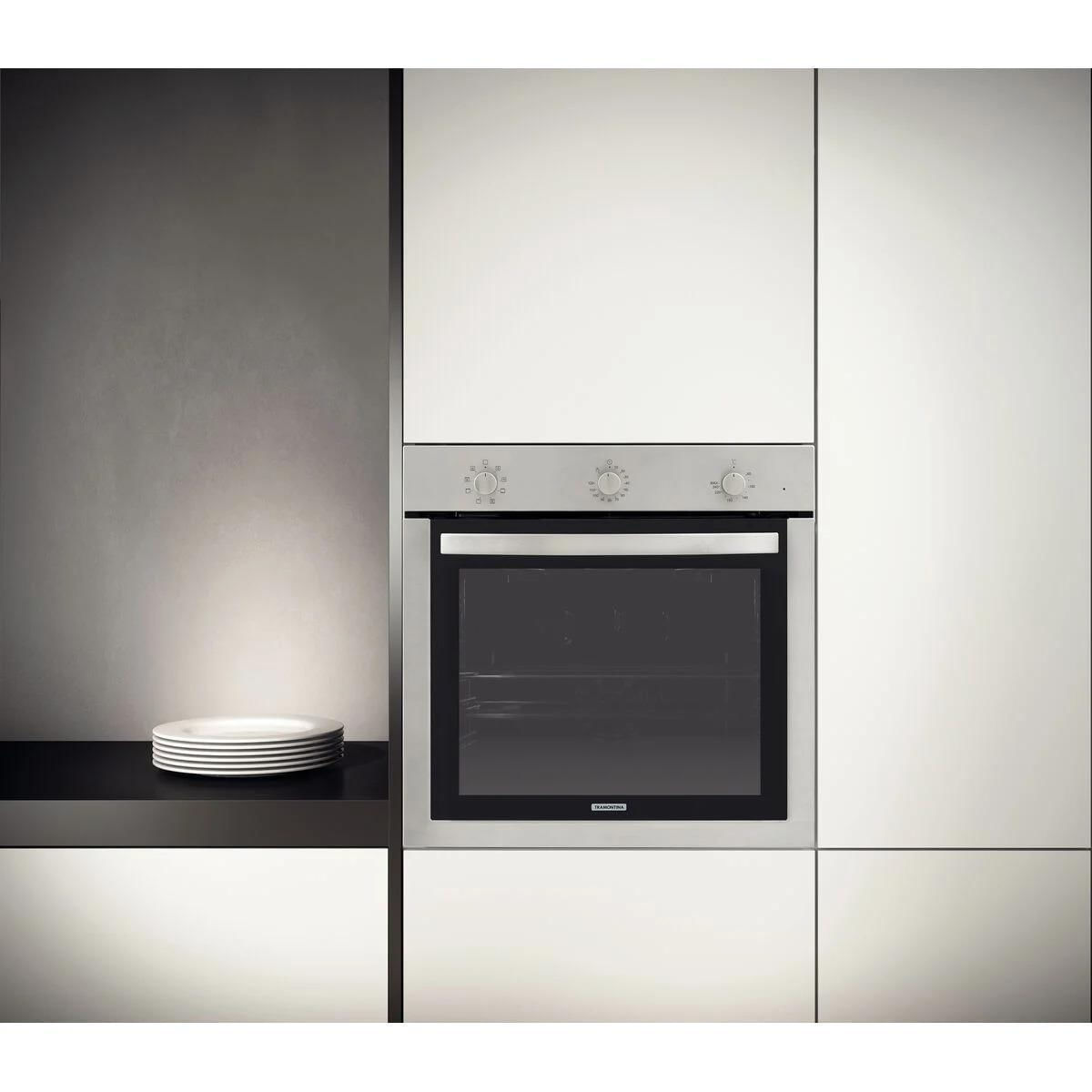 Miniatura Forno Elétrico Embutir Tramontina Inox Cook 7 Funções 73 L