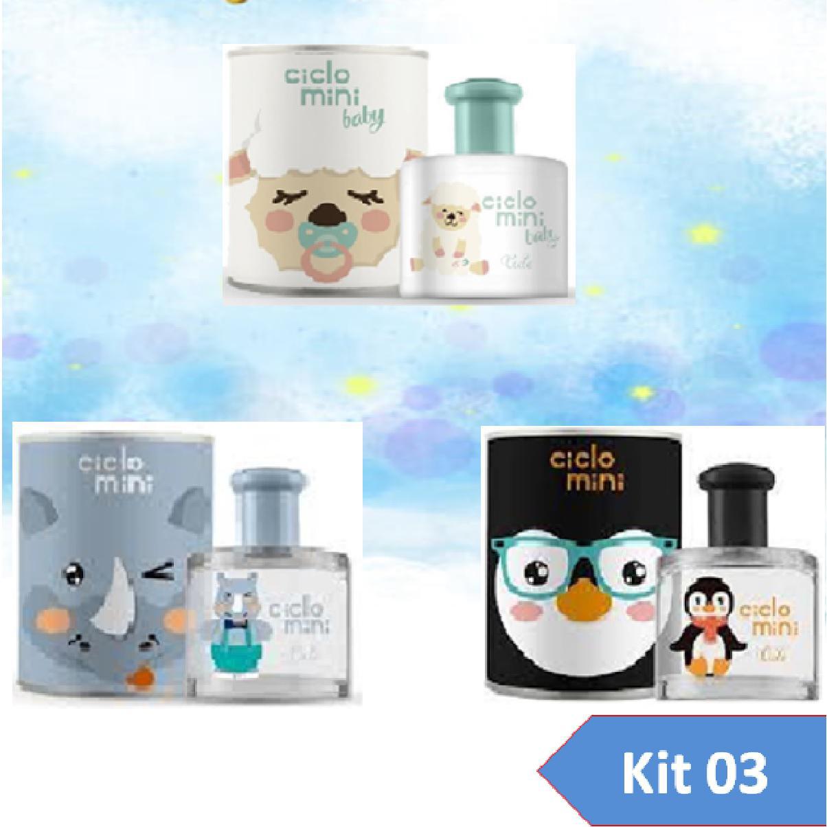 Miniatura Perfume Infantil Rino Pingucho Bee Kit 3 Un