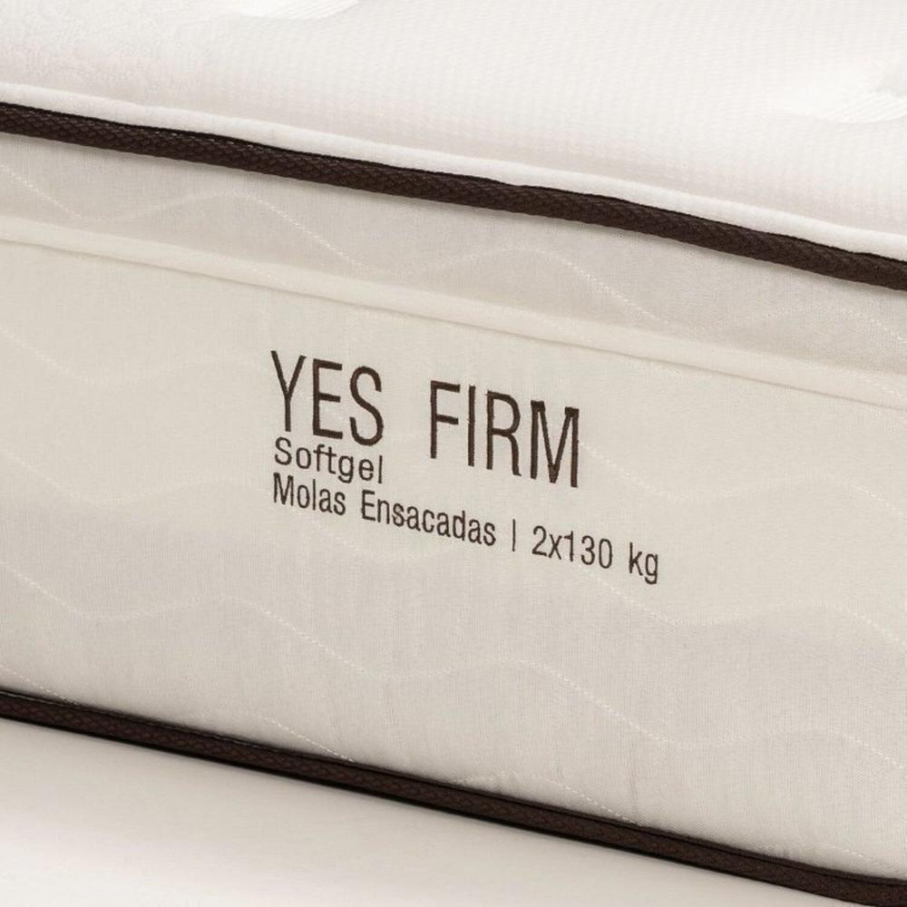 Cama Box Casal YesCasa Firm 138x188x31cm Yescasa Bege/Branco