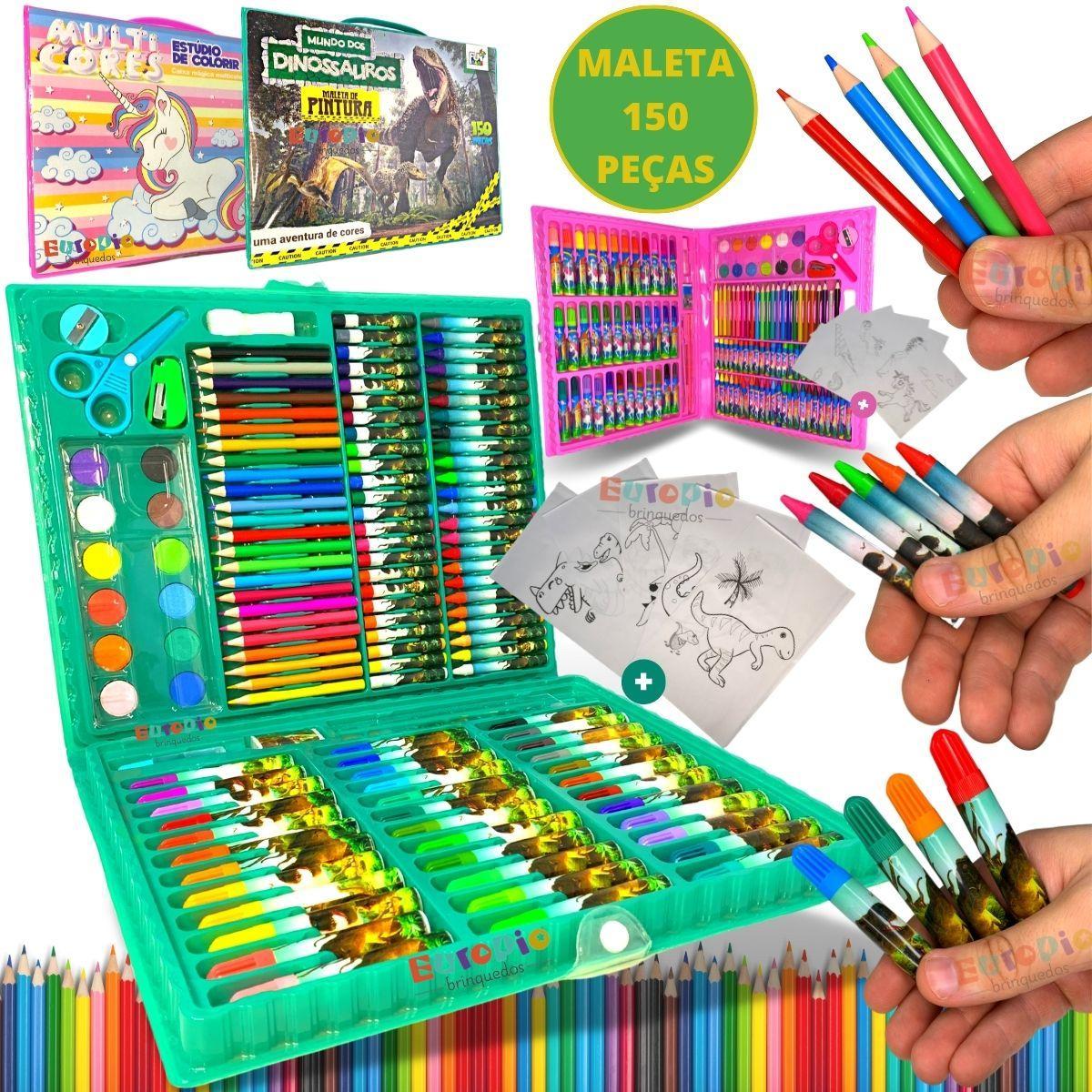 Miniatura Maleta De Pintura Infantil Estojo 150 Peças Para Colorir