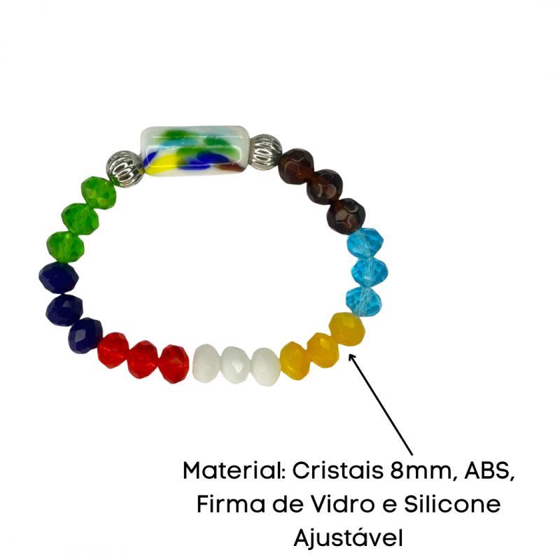 Miniatura Pulseira 7 Sete Linhas Umbanda E Candomblé - Escolha A Cor