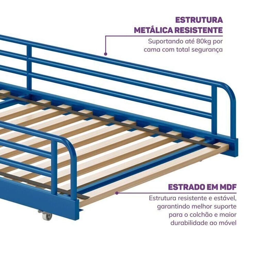 Conjunto Bicama Infantil / Juvenil Teko Casatema Azul /Álamo