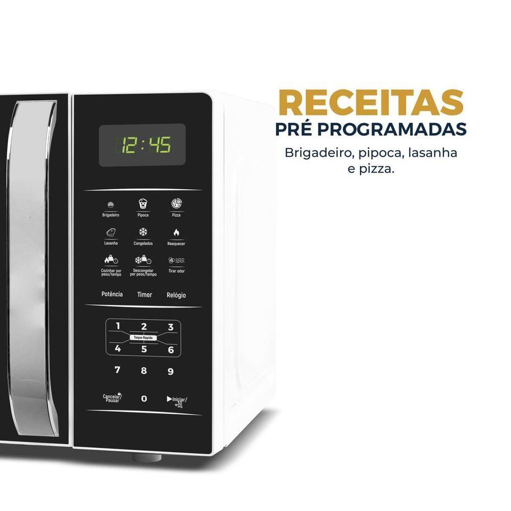 Miniatura Micro-ondas 20L Britânia Pintura Limpa Fácil 1100W BMO23 110V