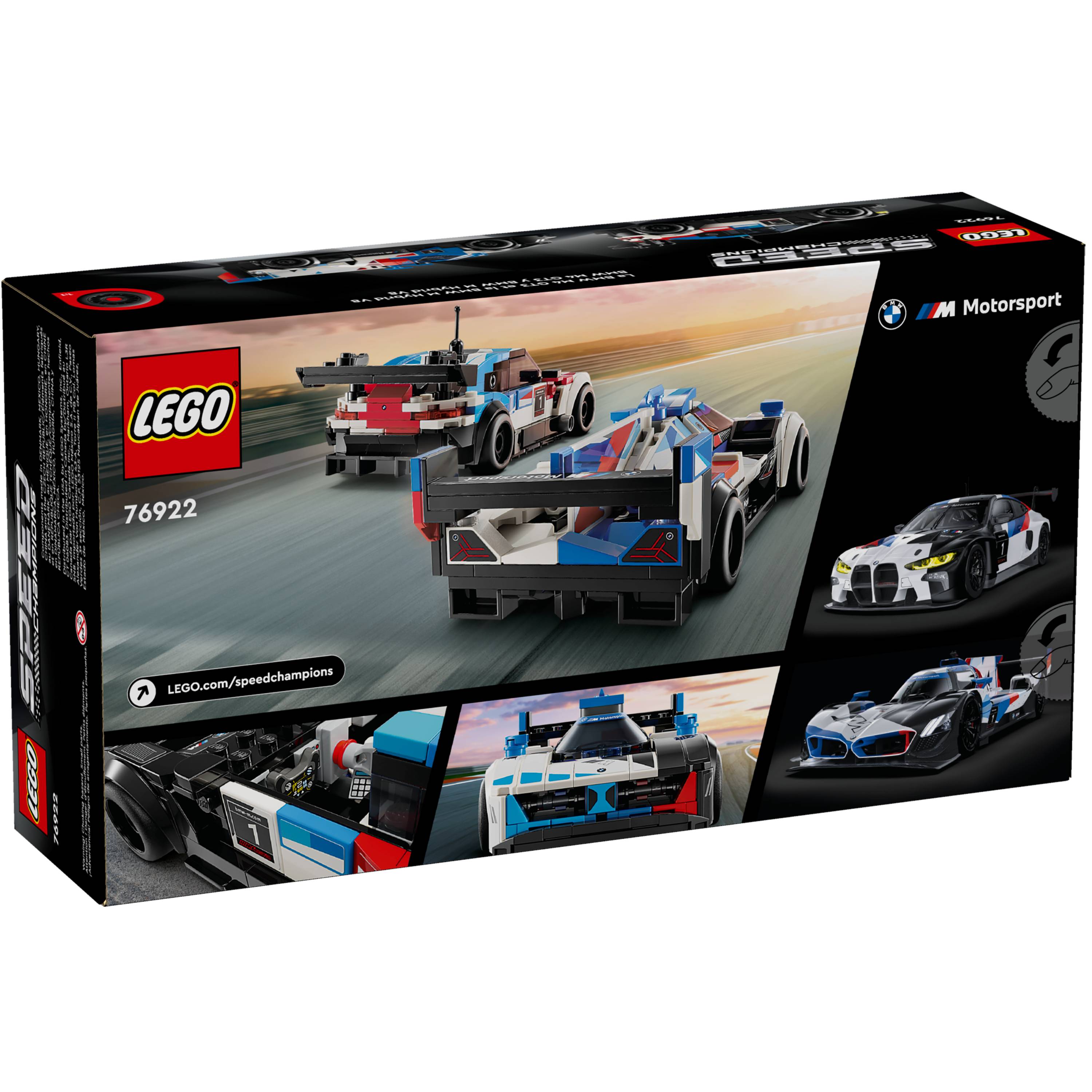 LEGO Speed Champions - Carros de corrida BMW M4 GT3 e BMW M híbrido V8