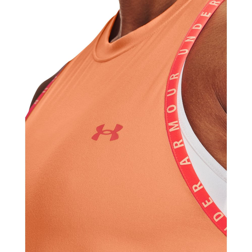 Miniatura Regata de Treino Feminina Under Armour Knockout Novelty Tank Laranja - G