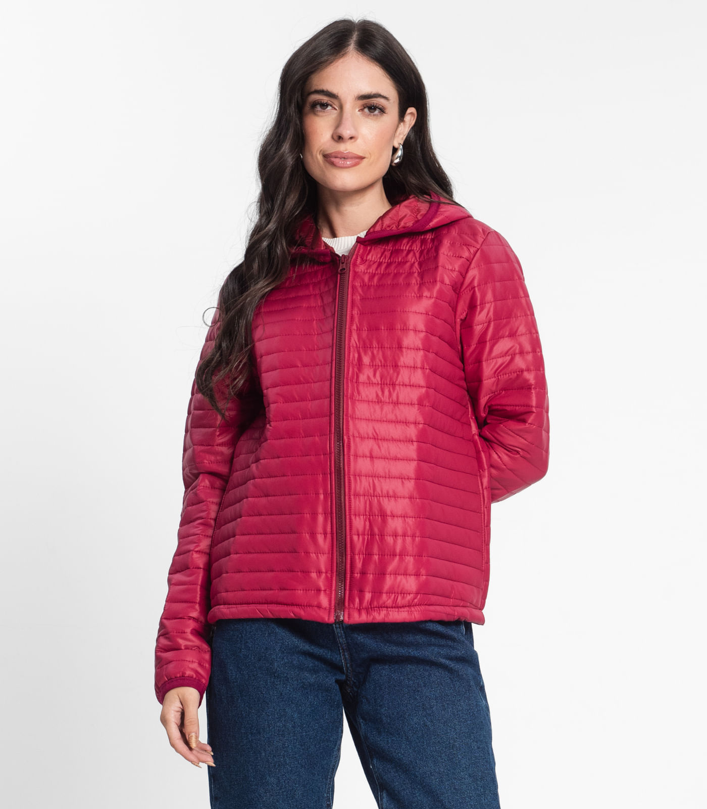 Miniatura Jaqueta Feminina Com Capuz Rovitex Roxo G