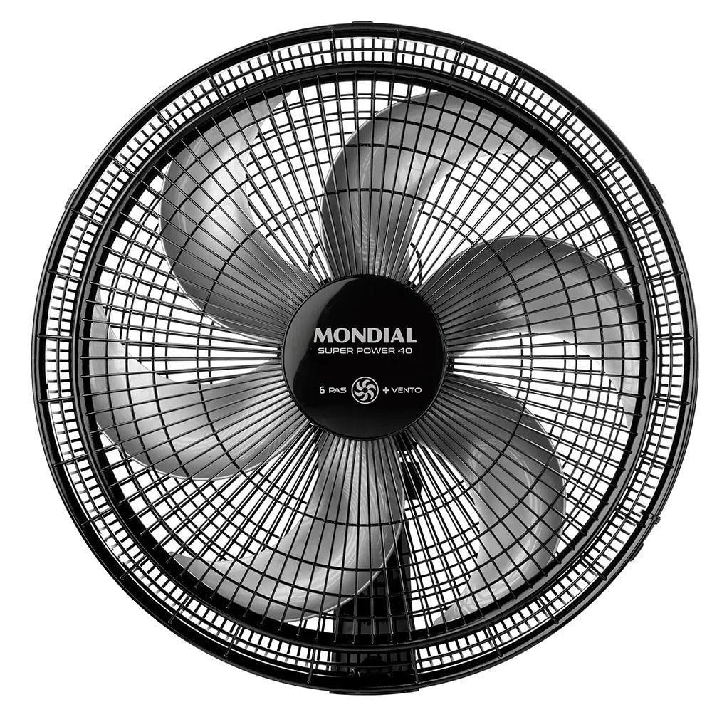 Miniatura Ventilador Mondial 40cm 6 Pas Vsp40 Preto 110v