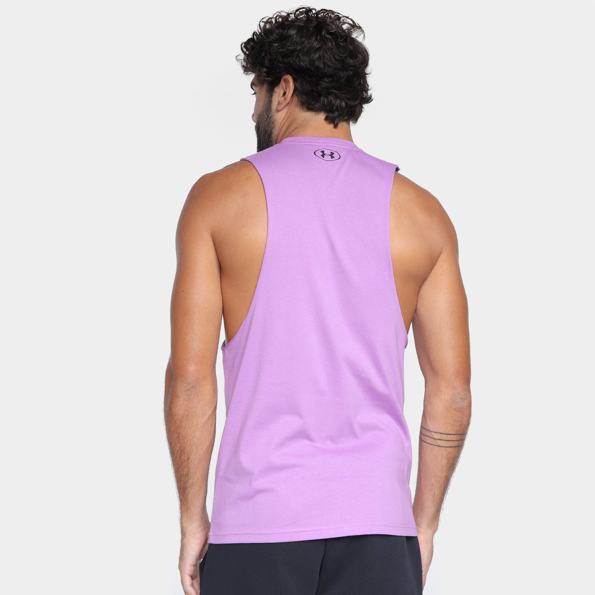 Miniatura Regata Under Armour Pjt Rock Payoff Graphic Masculina Roxo+Preto - M