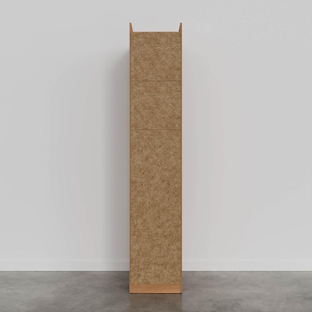 Guarda Roupa Hera 1 Porta com Espelho 6 Prateleiras CabeCasa MadeiraMadeira Branco Geada/Louro