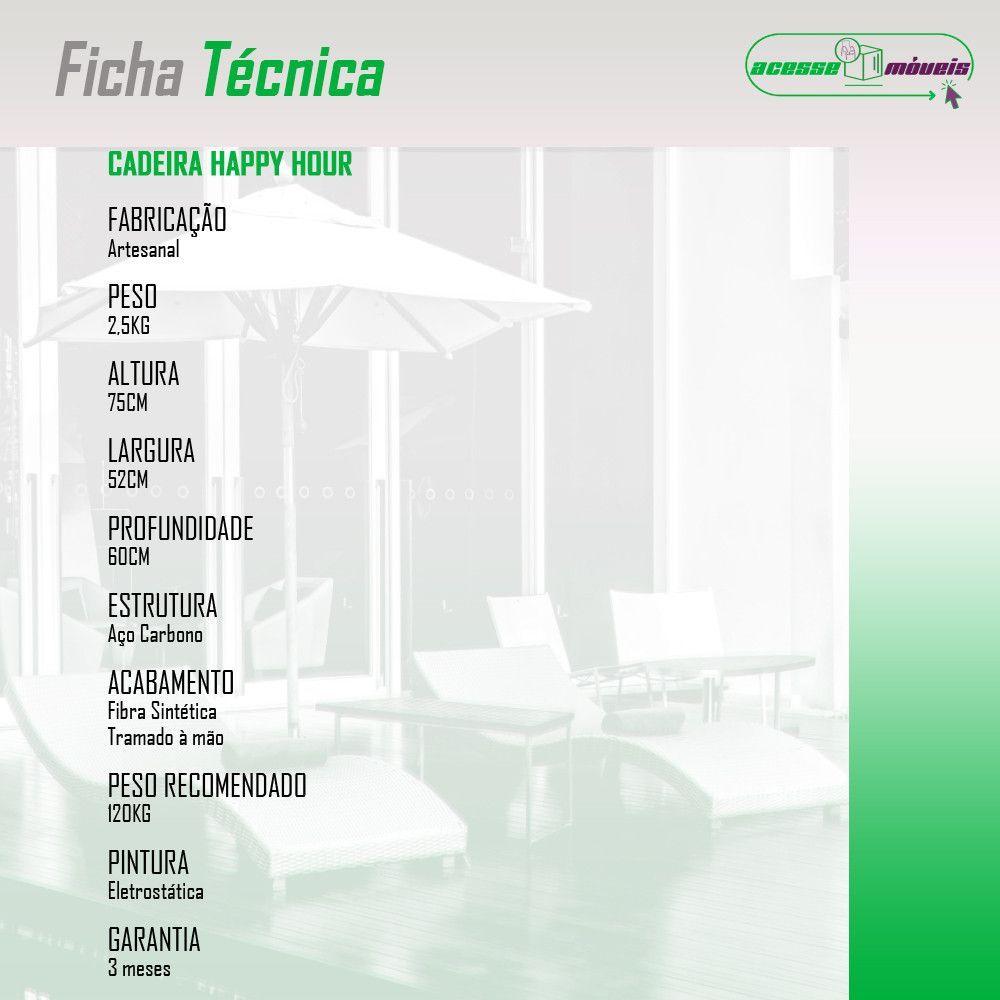 Miniatura Cadeira Para área Externa Happy Hour De Aço E Fibra Sintética Acesse Móveis Argila