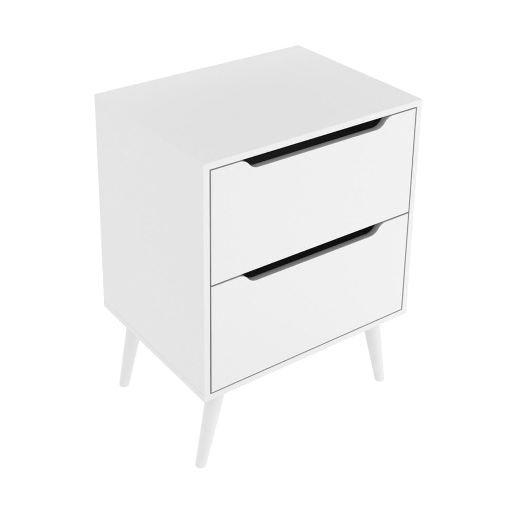 Miniatura Gabinete Banheiro 60cm 2 Gavetas Retrô Multimóveis CR10119 Branco
