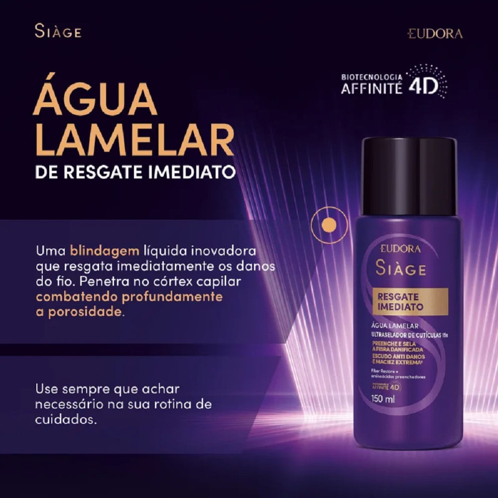 Miniatura Água Lamelar Siàge Resgate Imediato 150ml
