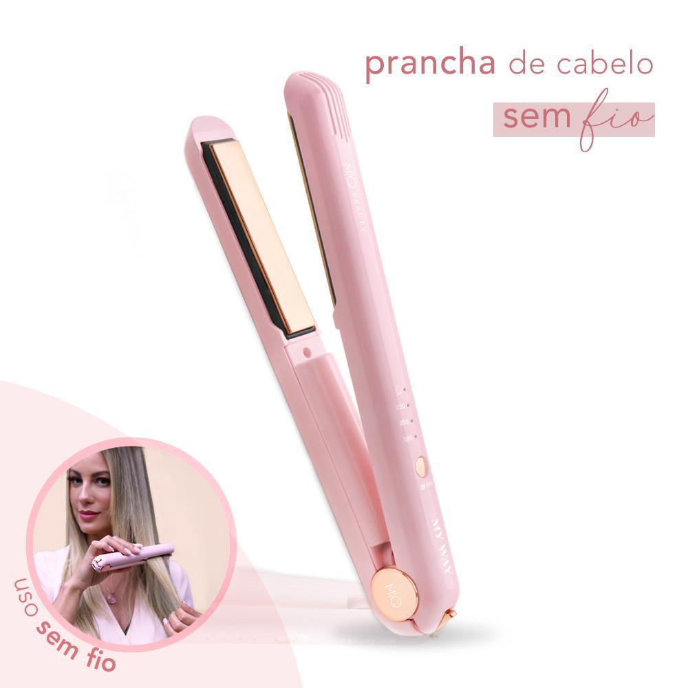 Prancha De Cabelo Mq Beauty Sem Fio My Way Rosé Rosé