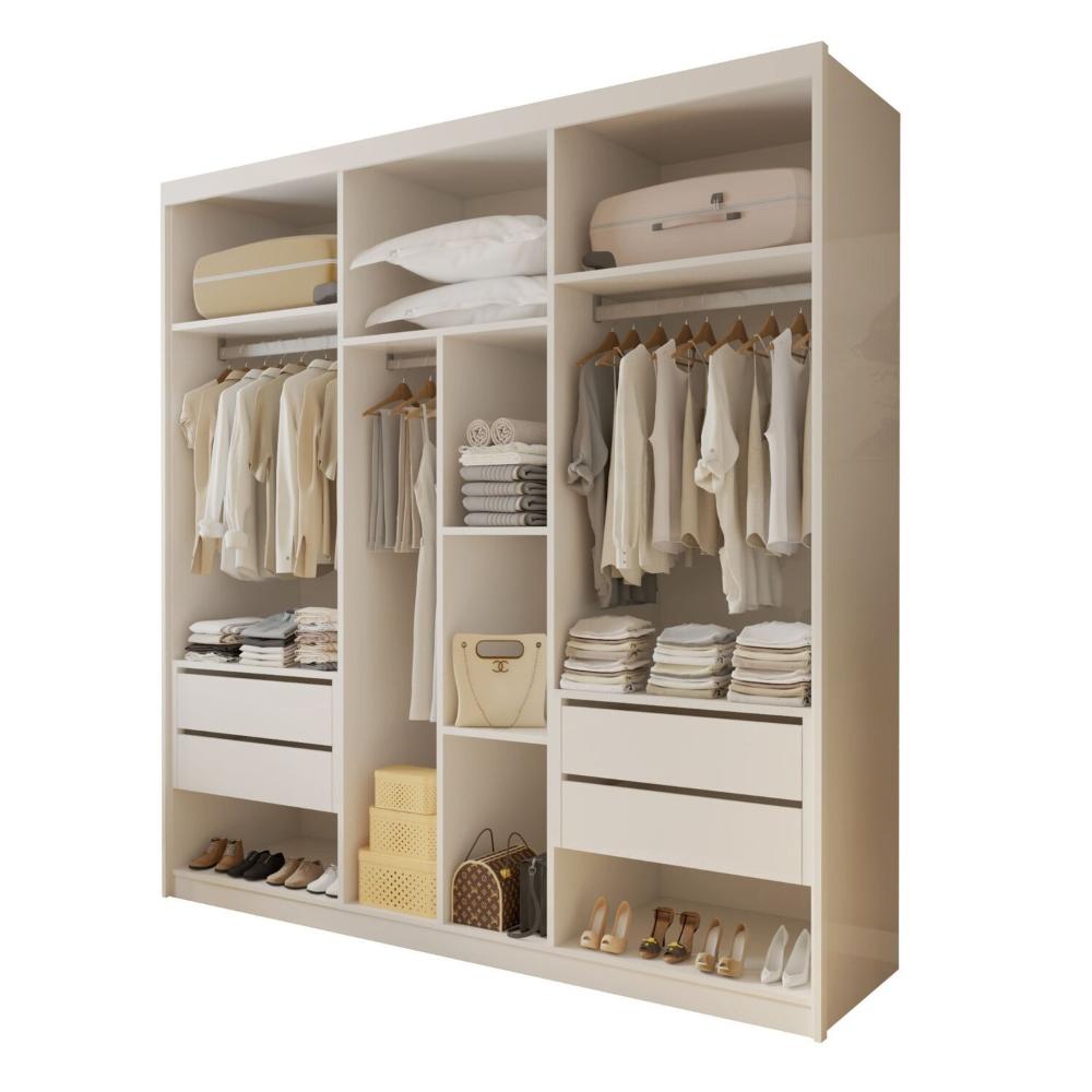 Miniatura Closet Casal sem Portas 4 Gavetas Miami Branco