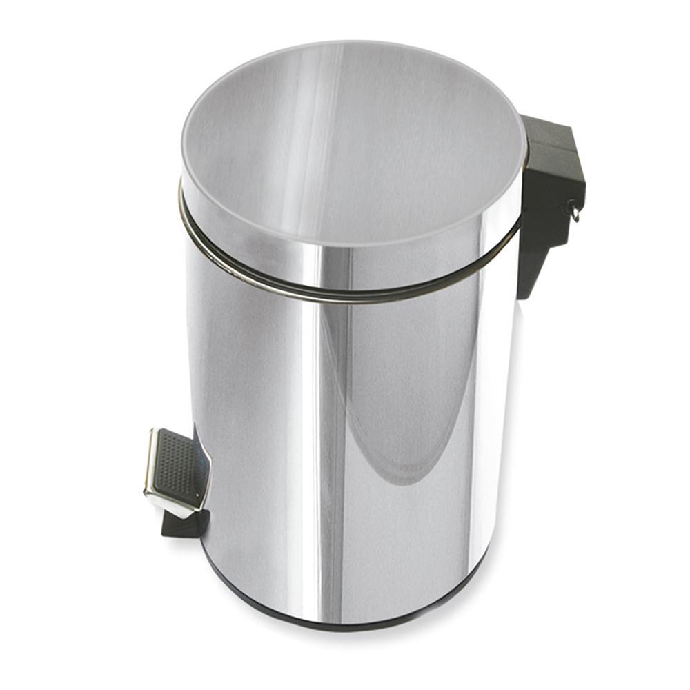 Miniatura Kit Lixeira Inox Basculante 12L Lixeira Inox Pedal 12L