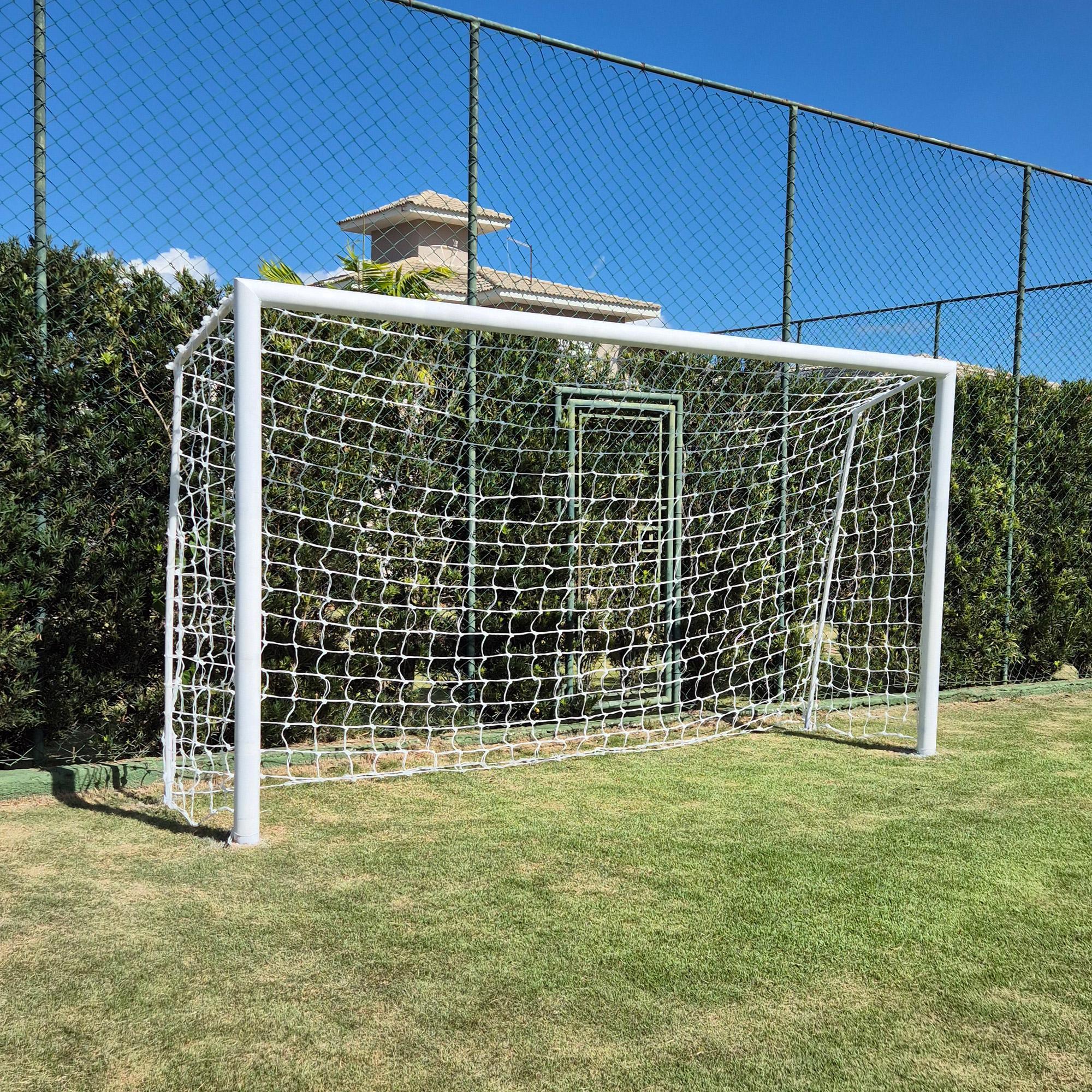 Miniatura Par De Rede Para Trave De Gol Society Suiço 5Mts Fio 8 Nylon