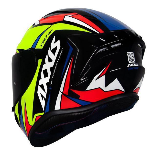 Miniatura CAPACETE AXXIS DRAKEN VECTOR GLOSS BLACK YELLOW BRILHO