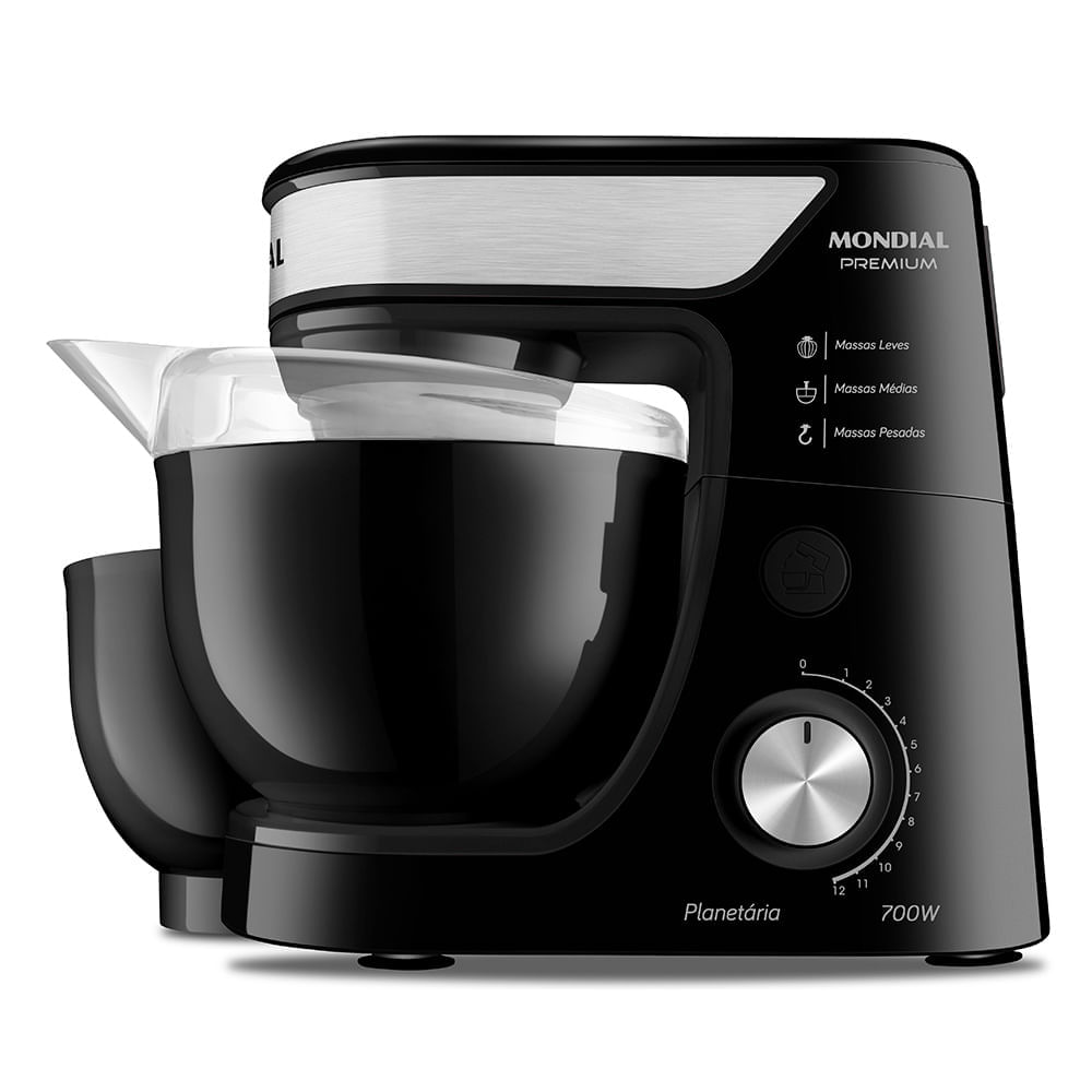Miniatura Batedeira Planetária Mondial Premium BP-01P-B BATEDEIRA PLANETÁRIA-127V-PRETO/INOX