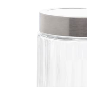 Miniatura Porta Mantimento de Vidro Lyor Sydney com Tampa de Aço Inox e Acrílico - 1,2 litros PORTA MANTIMENTO VIDRO COM TAMPA INOX 1,2L LYOR