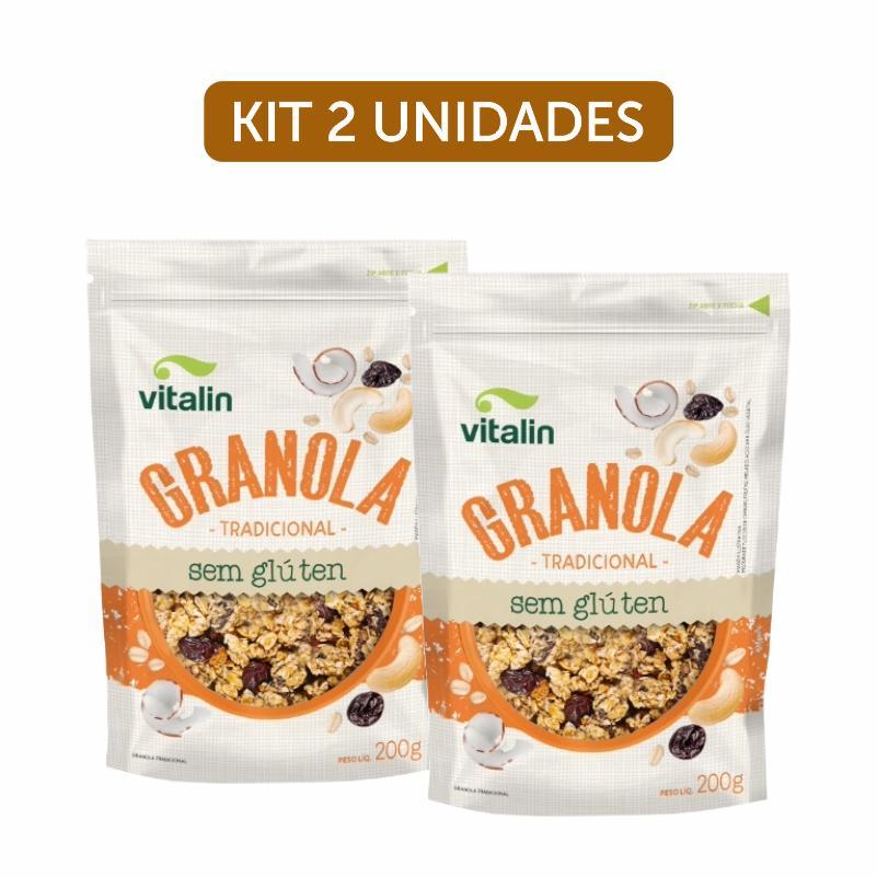 Miniatura Kit 2X: Granola Tradicional Sem Glúten Vitalin 200G