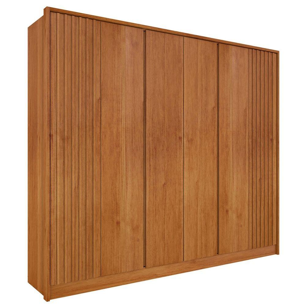 Miniatura Guarda-roupa Casal Barcelona 6 Portas 6 Gavetas Ripado Cinamomo - Tcil Móveis