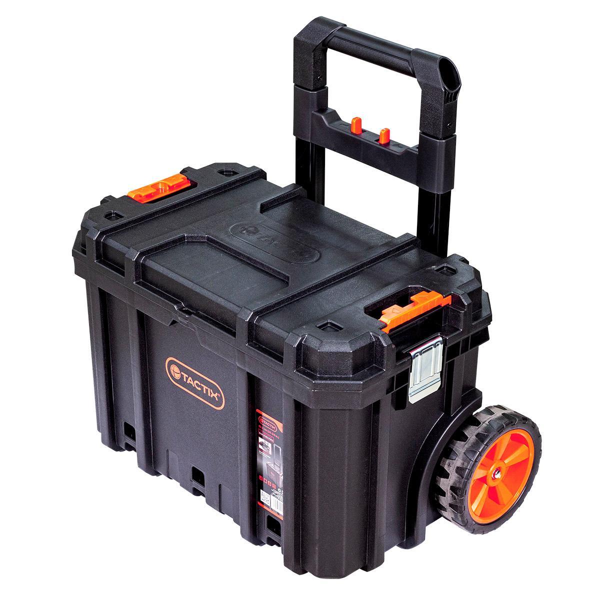 Kit Carrinho Caixa Ferramentas Modular Alça Telescópica