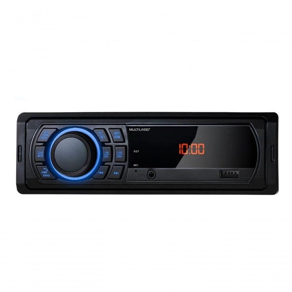 Miniatura Som Automotivo Mp3 Player Bluetooth Usb 25w Controle Remoto