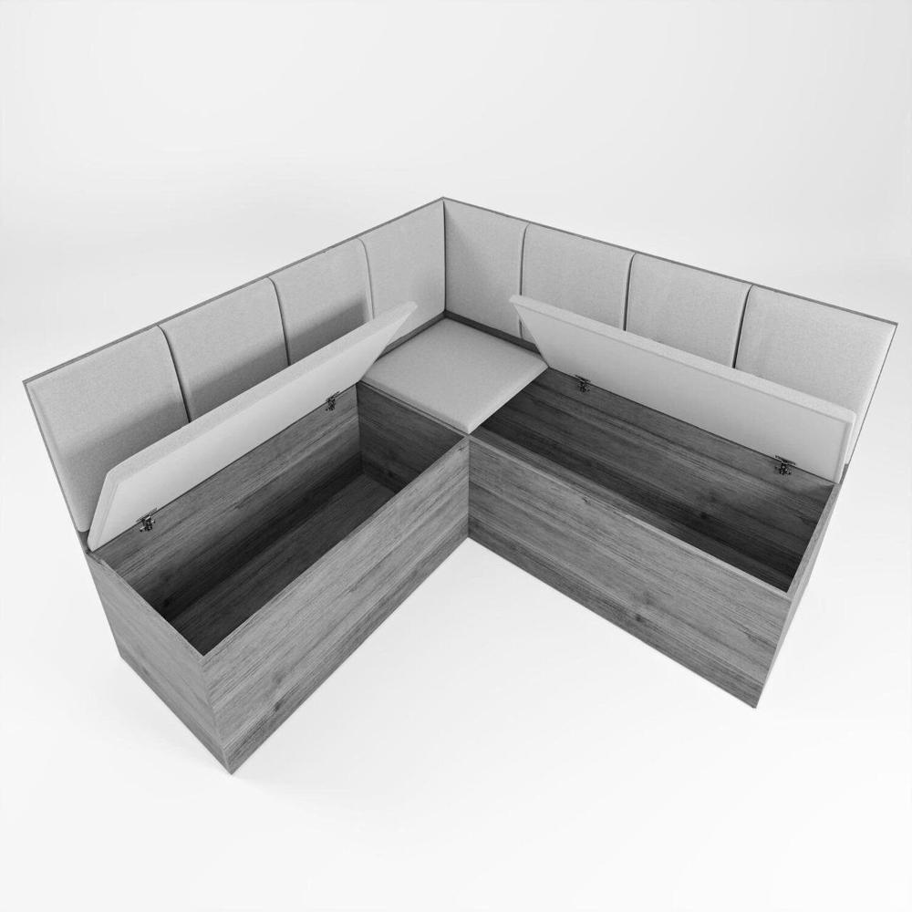 Conjunto Canto Alemão com Baú Mesa 120x77,5cm Tampo sem Vidro com 2 Cadeiras Milão Mel/Kaki