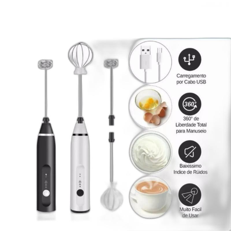 Mini Mixer Elétrico Super Potente 2 Batedores Recarregável