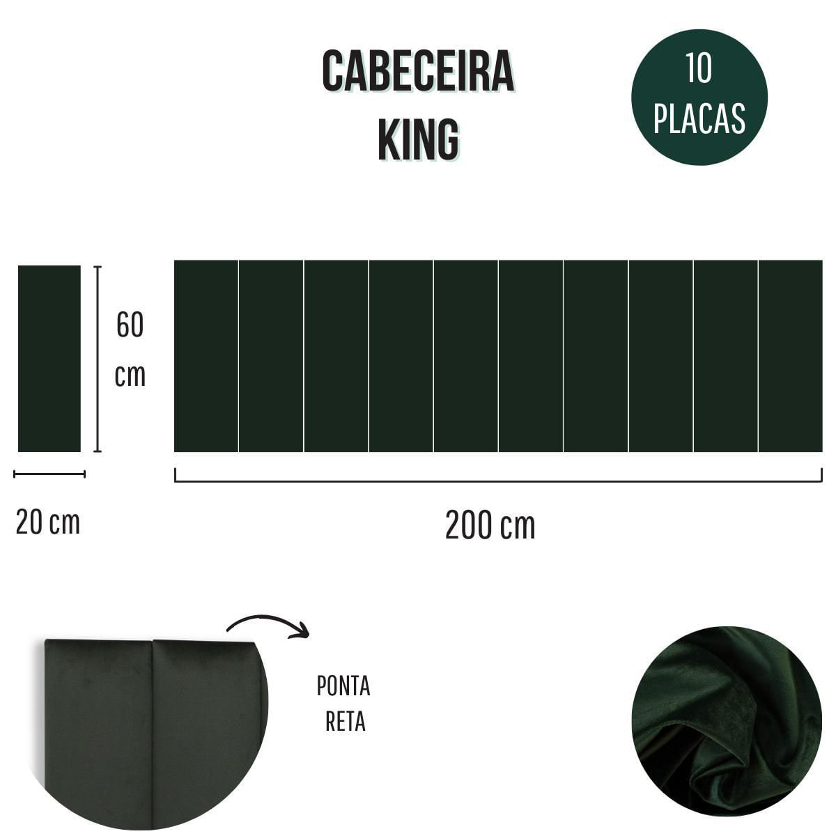 Miniatura Cabeceira King Size Módulo Blu Interiores Cama Box 100X60 Rs